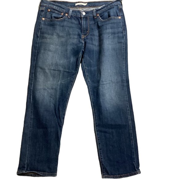 Boyfriend Style Sz 36 x 25-1/2 Denim Blue Jeans 95M - Picture 2 of 13